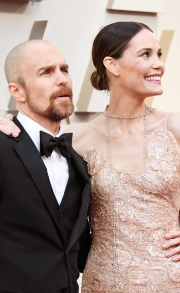 Sam Rockwell and Leslie Bibb attend the 91st Annual Academy Awards