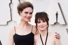 Sisters Emily and Zooey Deschanel attend the 91st Annual Academy Awards