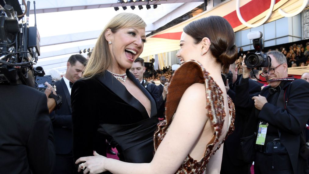 Allison Janney and Emma Stone attend the 91st Annual Academy Awards