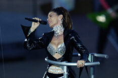 Shania Twain performs during the half-time show of Super Bowl XXXVII