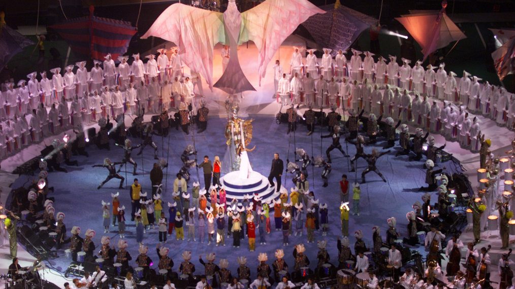 Toni Braxton Is Surrounded By Performers In The Tapestry Of Nations Theme