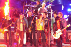 'NSYNC performs with Aerosmith during the halftime show for Super Bowl XXXV