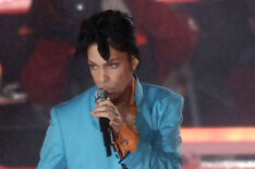 Prince performs at half time during Super Bowl XLI between the Indianapolis Colts and Chicago Bears at Dolphins Stadium in Miami, Florida on February 4, 2007