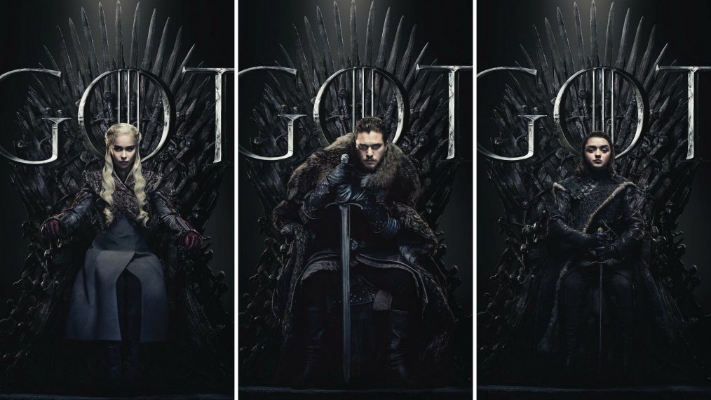 Game of Thrones Poster, Season 8, Jon Snow Daenerys Night King, NEW, USA