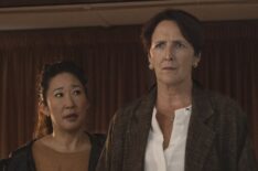Sandra Oh as Eve Polastri and Fiona Shaw as Carolyn Martens in Killing Eve - Season 2, Episode 1