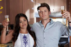 Gina Rodriguez as Jane and Brett Dier as Michael in Jane the Virgin