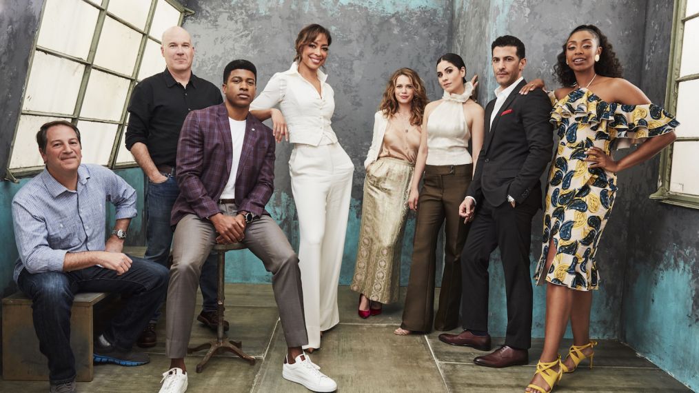 Pearson cast: Aaron Korsh, Daniel Arkin, Eli Goree, Gina Torres, Bethany Joy Lenz, Isabel Arraiza, Simon Kassianides and Chantel Riley