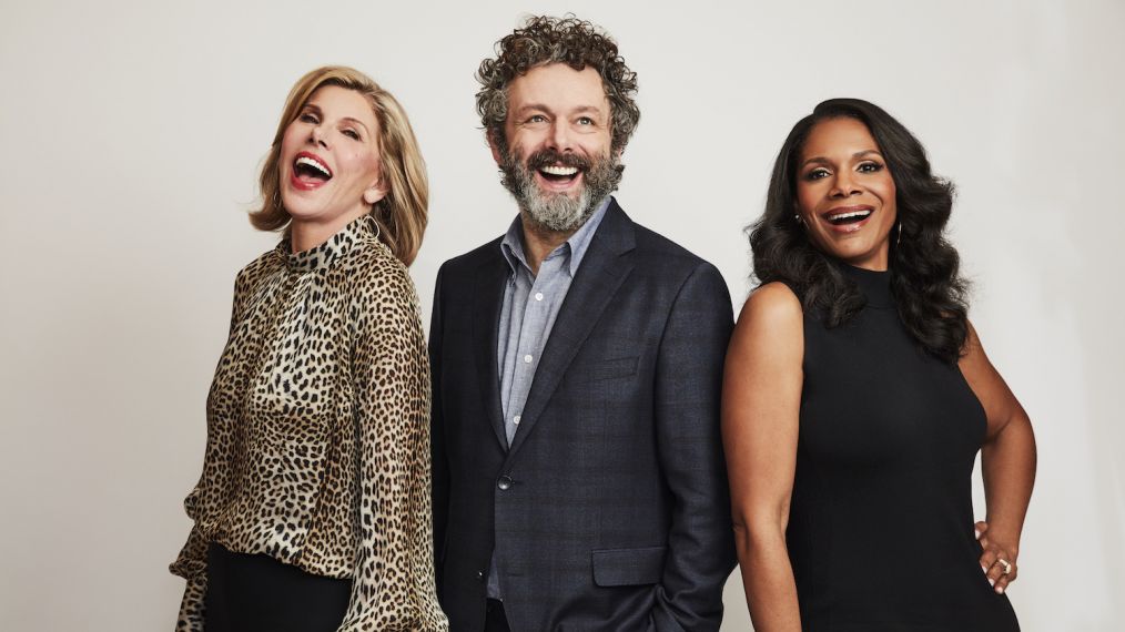 The Good Fight cast: Christine Baranski, Michael Sheen. and Audra McDonald