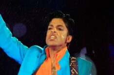 Prince performs at half time during Super Bowl XLI