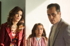 Rhonda Dent, Zoey Siewert and Maurice Benard in 'Victoria Gotti: My Father's Daughter' on Lifetime