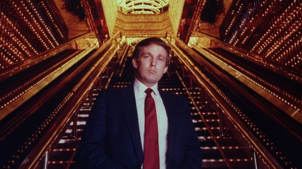 Real estate tycoon Donald Trump poised in Trump To