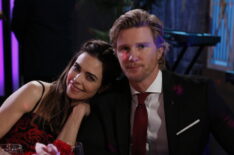 Victoria Newman (Amelia Heinle) and J.T. Hellstrom (Thad Luckinbill) celebrate Valentine's Day at Top of the Tower - The Young and the Restless