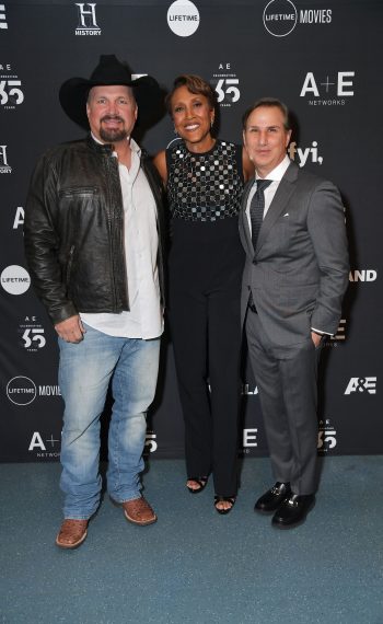 Garth Brooks, Robin Roberts, Executive Producer of Lifetimes Robin Roberts Presents, and A+E Networks Group President Paul Buccieri attend 2019 A+E Networks Upfront
