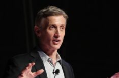 Dan Abrams speaks onstage during the 2019 A+E Networks Upfront