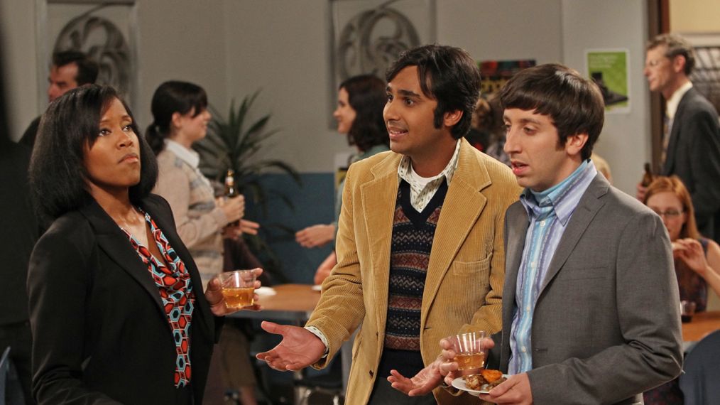Regina King, Kunal Nayyar, and Simon Helberg in The Big Bang Theory
