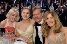 William H. Macy, Felicity Huffman, and family at the 76th Annual Golden Globe Awards