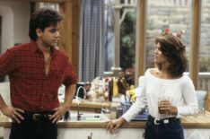 John Stamos as Jesse Katsopolis and Lori Loughlin as Becky Katsopolis on Full House - Season 6 - 'Be True to Your Preschool'