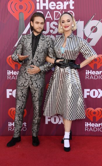 Zedd and Katy Perry attend the 2019 iHeartRadio Music Awards