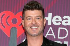 Robin Thicke poses in the press room during at the 2019 iHeartRadio Music Awards