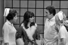 Emily McLaughlin, Denise Alexander, John Beradino, and Shelby Hiatt in General Hospital in March 1973