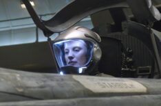 Katee Sackhoff as Captain Kara 'Starbuck' Thrace in Battlestar Galactica