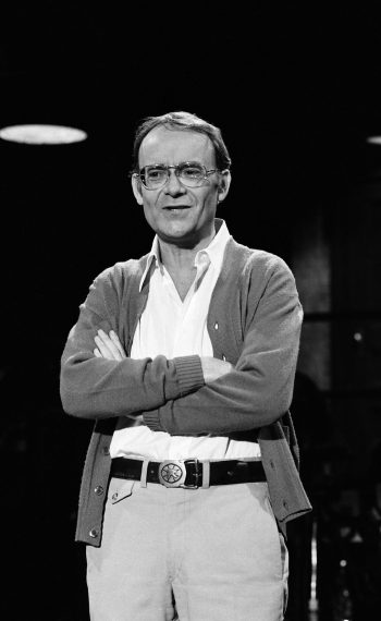 Buck Henry during the monologue in season 4 of Saturday Night Live