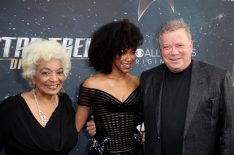 Nichelle Nichols, Sonequa Martin-Green, and William Shatner attend the premiere of CBS's 'Star Trek: Discovery'