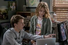 'Santa Clarita Diet' - Skyler Gisondo as Eric Bemis and Liv Hewson as Abby Hammond Skyler Gisondo