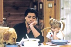 John Stamos with Comet the Golden Retriever in Full House