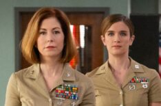 The Code - Dana Delany as Colonel Glenn Turnbull and Anna Wood as Captain Maya Dobbins