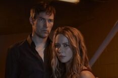 Stephen Moyer as Reed Strucker and Amy Acker as Caitlin Strucker in season two of The Gifted