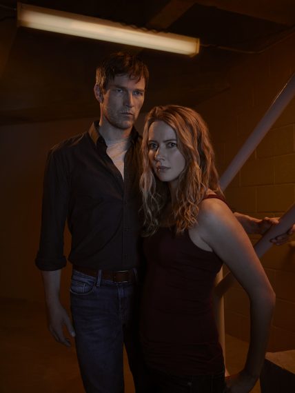 Stephen Moyer as Reed Strucker and Amy Acker as Caitlin Strucker in season two of The Gifted