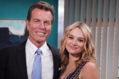 Peter Bergman (Jack Abbott) and Hunter King (Summer Newman) on the new Dark Horse office set at Young And The Restless