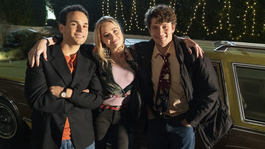 Troy Gentile, AJ Michalka, Brett Dier in The Goldbergs