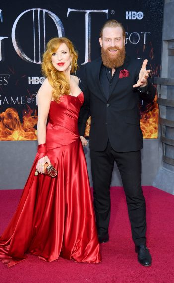 Gry Molvær Hivju and Kristofer Hivju attend the Game Of Thrones Season 8 Premiere