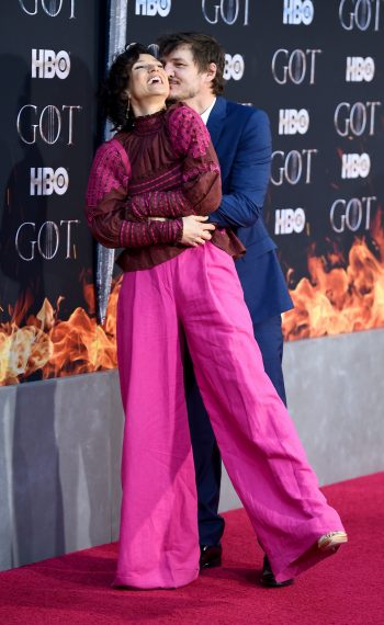 Indira Varma and Pedro Pascal attend the 'Game Of Thrones' Season 8 Premiere