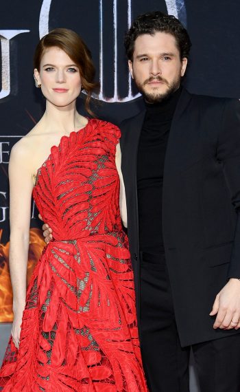 Rose Leslie and Kit Harington attend the 'Game Of Thrones' Season 8 Premiere