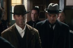 Yannick Bisson and Daniel Maslany in Murdoch Mysteries