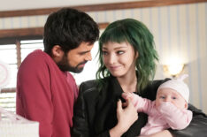 Sean Teale and Emma Dumont in the 'oMens' season finale episode of The Gifted
