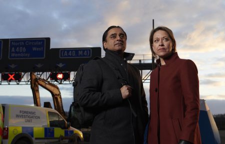 Sanjeev Bhaskar as Sunny Khan and Nicola Walker as Cassie Stuart in Unforgotten - Season 3