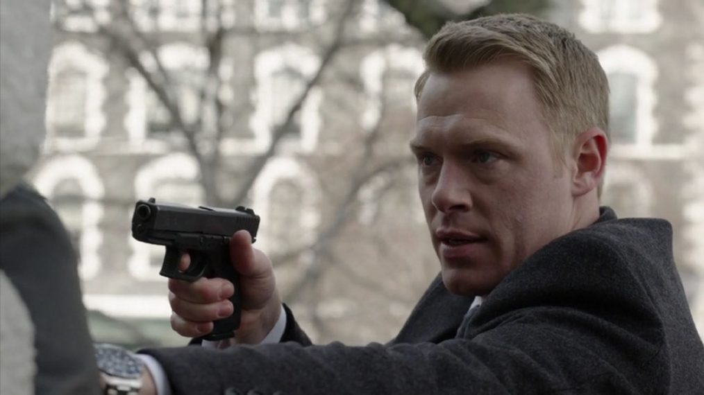 The Blacklist - Diego Klattenhoff as Donald Ressler holding a gun