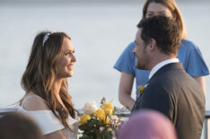 Grey’s Anatomy - Season 14 wedding – Camilla Luddington as Jo Wilson and Justin Chambers as Alex Karev