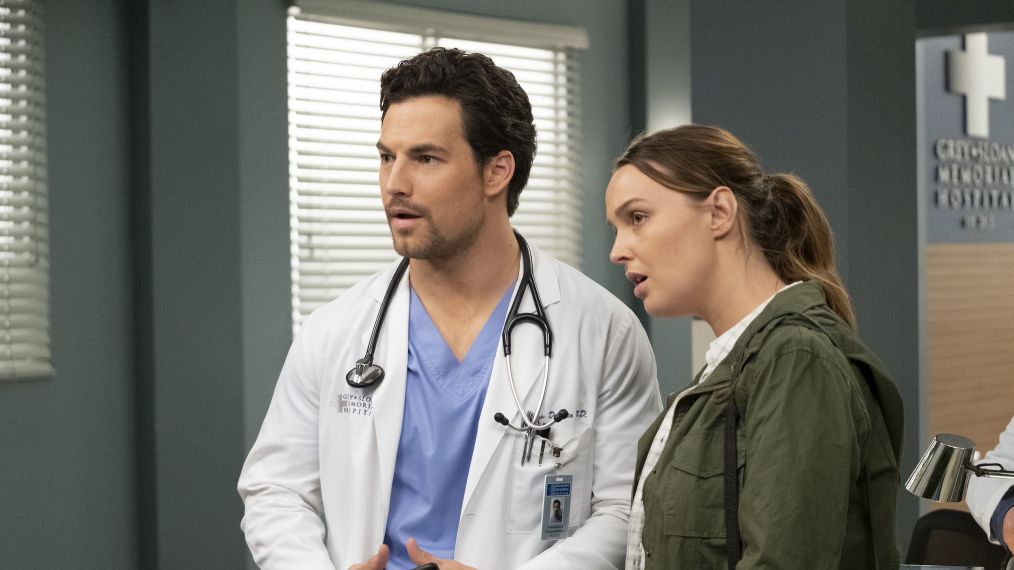 Giacomo Gianniotti and Camilla Luddington in Grey's Anatomy