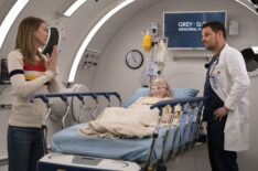 Ellen Pompeo, Christian Ganiere, and Justin Chambers in Grey's Anatomy