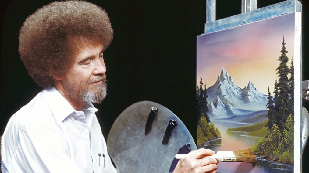 Bob Ross In His Studio