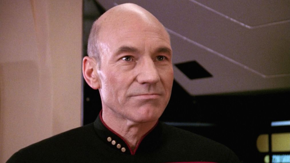 Patrick Stewart as Captain Jean-Luc Picard in Star Trek Next Generation