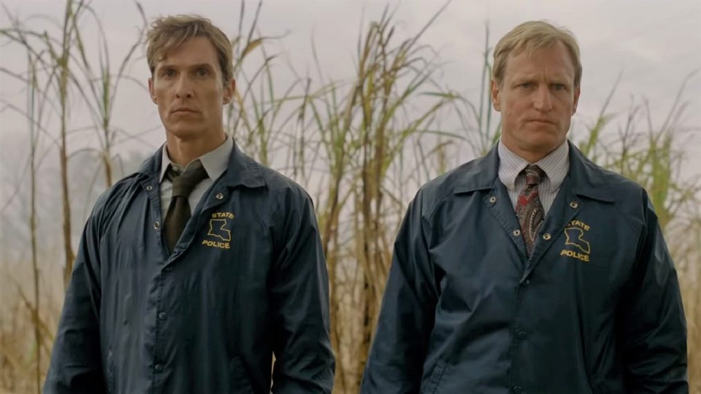 Matthew McConaughey and Woody Harrelson in True Detective - Season 1