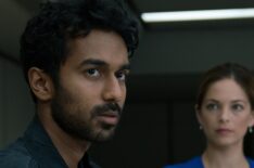 Varun Saranga as Noah Achari and Kristin Kreuk as Joanna Hanley in Burden of Truth - 'Salesmen, Cheats and Liars'