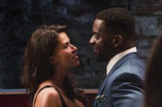 Sofia Pernas as Lexi Vaziri and Michael James Shaw as Aiden Shaw in Blood and Treasure