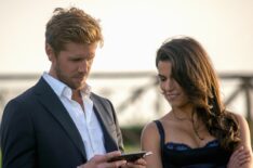 Matt Barr as Danny McNamara and Sofia Pernas as Lexi Vaziri in Blood & Treasure